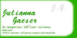 julianna gacser business card